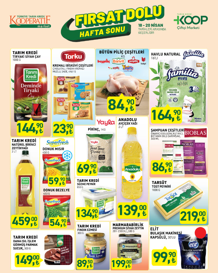 Tarım Kredi Kooperatif Market 18 Nisan 2025 Kataloğu