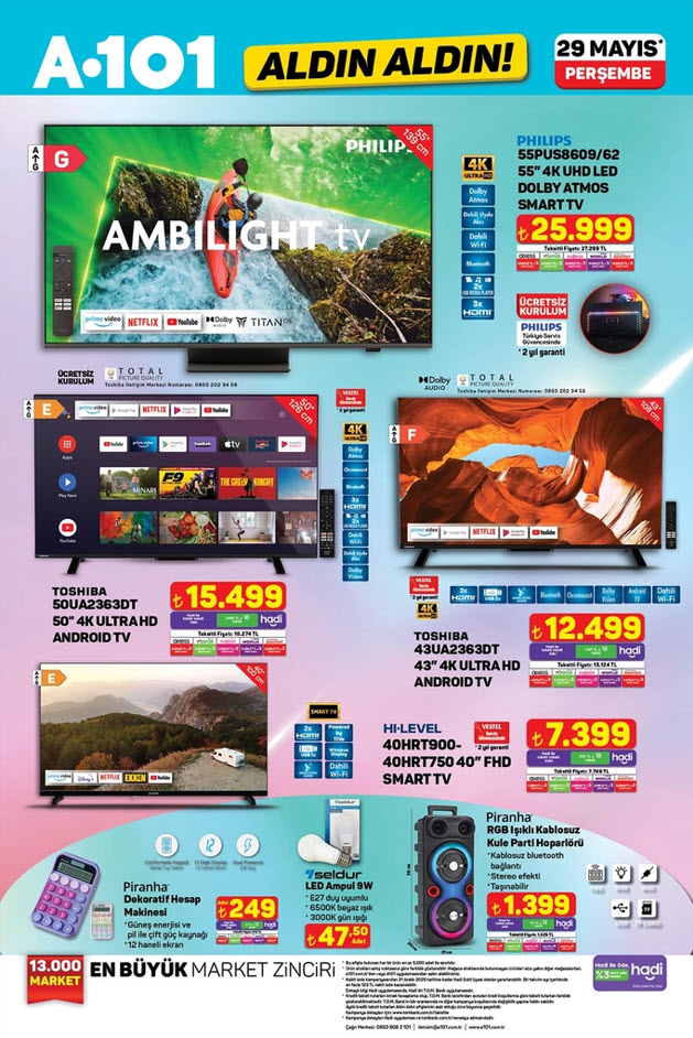 A101 29 Mayıs 2025 Kataloğu Aktüel Ürünleri